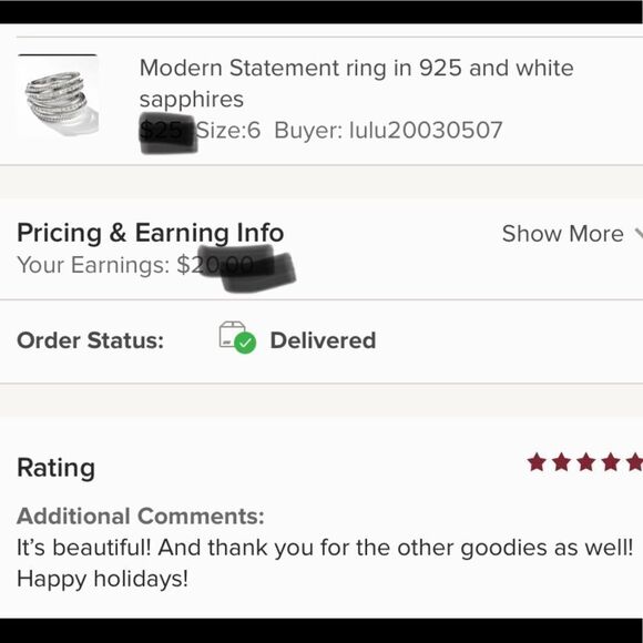 The Moderne Statement band ring in 925 & white sapphire sz 5 - Picture 7 of 10